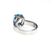 SS Blue Topaz Oval Prong Ring