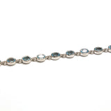 SS 14 Blue Topaz Link Bracelet