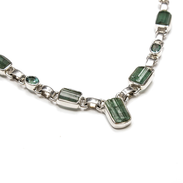 SS Green Tourmaline Necklace