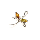 SS Amber Dragonfly Pendant