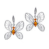 Sterling Silver Amber Earrings