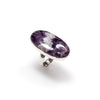 SS Chevron Amethyst Ring (Size 8)