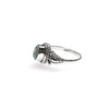 SS Blue Topaz Oval Rope Trim Ring (Size 7.5)