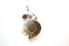 SS Ammonite and Garnet Leaves and Fruits Pendant