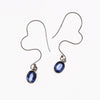 SS Wavy Ear Wire Kyanite Earrings