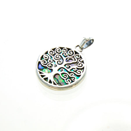 SS Celtic Tree of Life on Abalone Pendant