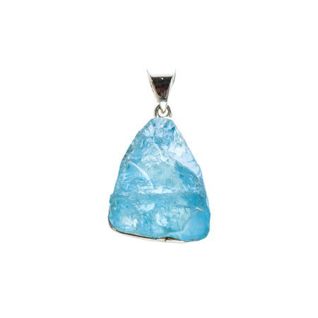 SS Turquoise Nugget Pendant & Popcorn Chain