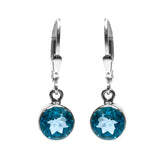 Sterling Silver Blue Topaz Earrings