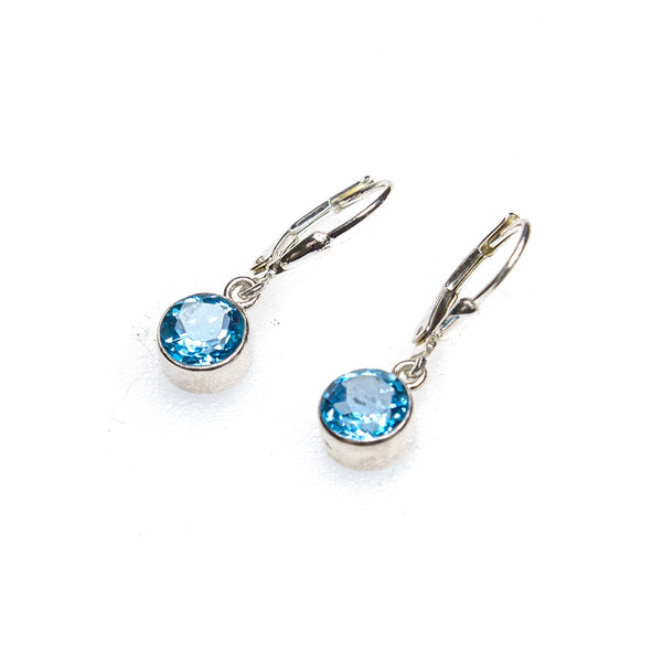 Sterling Silver Blue Topaz Earrings