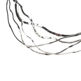 Sterling Silver Wavy Hammered Collar Necklace