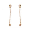 Bronze Dainty Pearl Drop Earrings