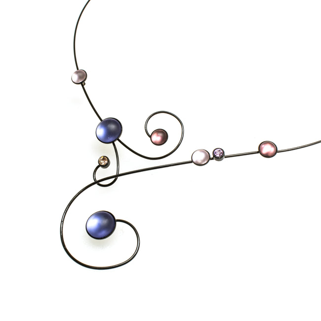 Bubbles & Swirls Memory Wire Necklace