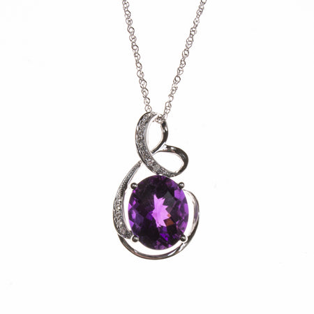 Sterling Silver Amethyst Necklace