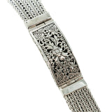 SS 5 Row Floral Cutout Bracelet