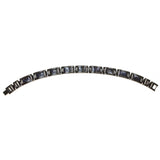 Stainless Steel Carbon Fiber Blue Link Bracelet