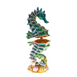 Blue Green Seahorse Cloisonné Box