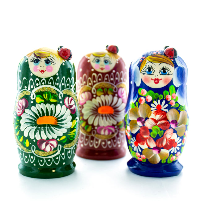 Russian Nesting Doll Lady with Ladybug