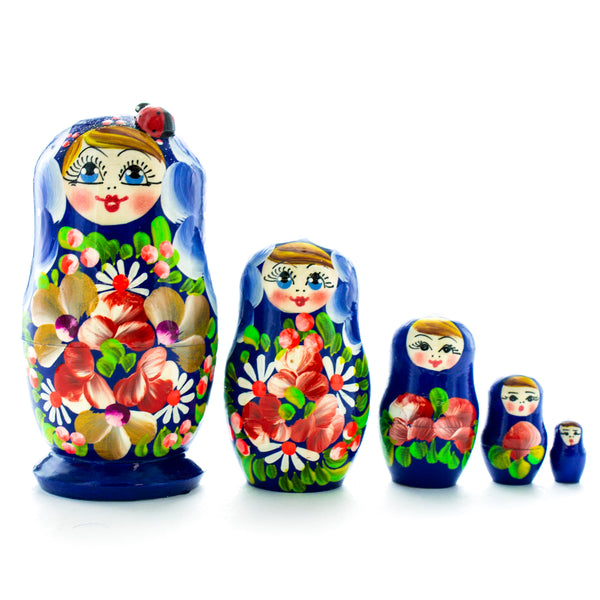 Russian Nesting Doll Lady with Ladybug