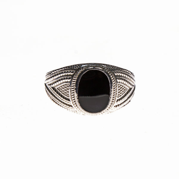 Sterling Silver Black Resin Ring
