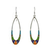 Sterling Silver Inlay Oval Earrings