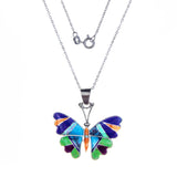 Sterling Silver Inlay Butterfly Necklace