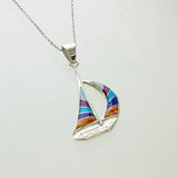 SS Inlay Yacht Necklace