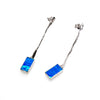 SS Long Hanging Created Opal Rectangle Earrings