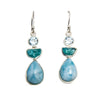 Sterling Silver Larimar Apatite & Blue Topaz Necklace & Earring Set