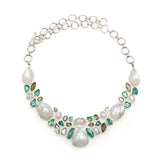 Sterling Silver Rainbow Moonstone Apatite & Labradorite Necklace & Earrings Set