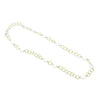 Long Piano Wire Gold Links & Coin Pearls Necklace