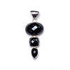 SS 3 Faceted Onyx Pendant