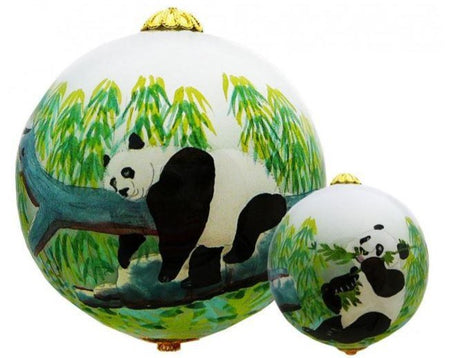 Glass Panda Ornament