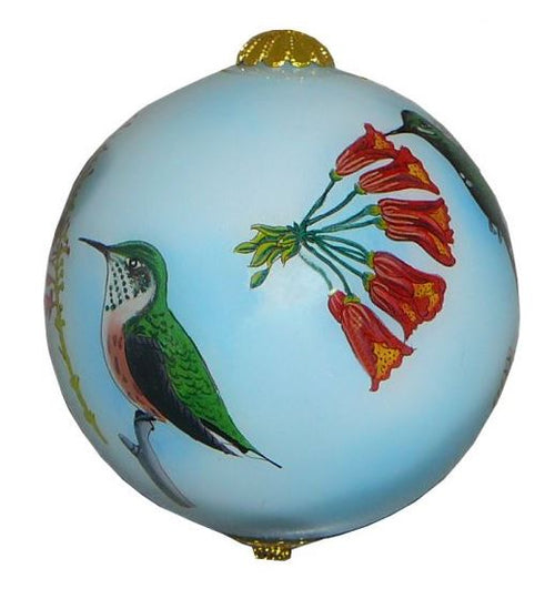 Hand-painted Hummingbird Ornament