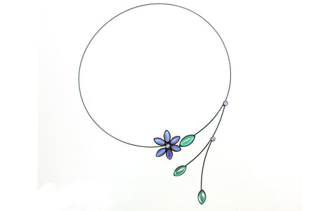 SS Turquoise & Created Opal Inlay Cross Earrings