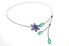 Flower in Bloom Memory Wire Necklace