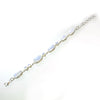 SS Rainbow Moonstone Oval Variety Bracelet