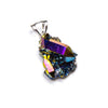 SS Titanium Druzy Quartz Cluster Pendant