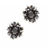Sterling Silver Sunflower Post Earrings