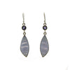 SS Blue Lace Agate & Iolite Drop Earrings