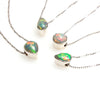 SS Assorted Ethiopian Opal Bezel Necklaces