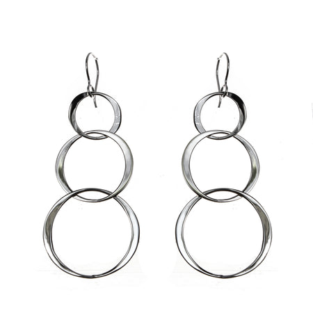 Sterling Silver Created Aqua Pear Dangle Earrings