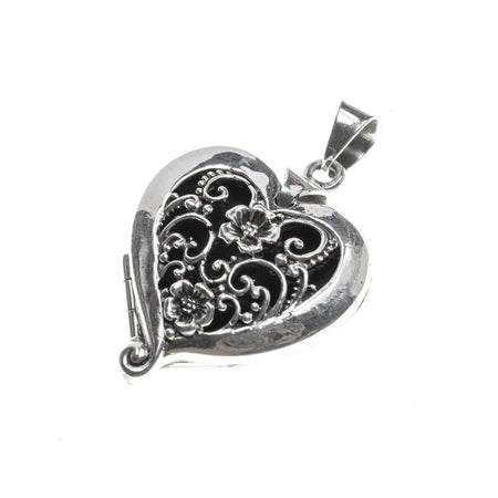 SS Birds of a Feather Floral Heart Locket
