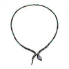 Sterling Silver Assorted Inlay Snake Collar Necklace