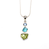 SS Peridot, Blue Topaz, Apatite, Kyanite & Chromium Diopside Assorted Necklaces