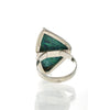 SS Chrysocolla Triangle Ring (Size 8)