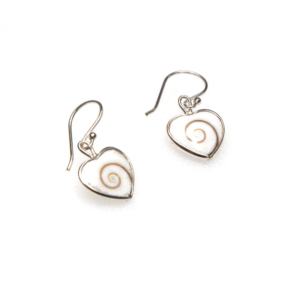 SS Shiva Shell Heart Earrings