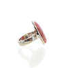 SS Adjustable Rhodochrosite Oval Cabochon Ring