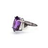 SS Amethyst Prong Ring (Size 8)