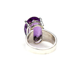 SS Amethyst Prong Ring (Size 8)