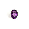 SS Amethyst Prong Ring (Size 8)